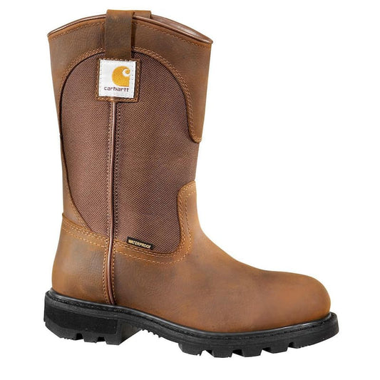 Women's Traditional Waterproof Wellington Work Boots - Soft Toe - Brown Size 6.5(M)