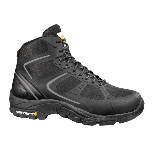 Men's Lightweight 6'' Work Boots - Steel Toe - Black Size 10.5(W)