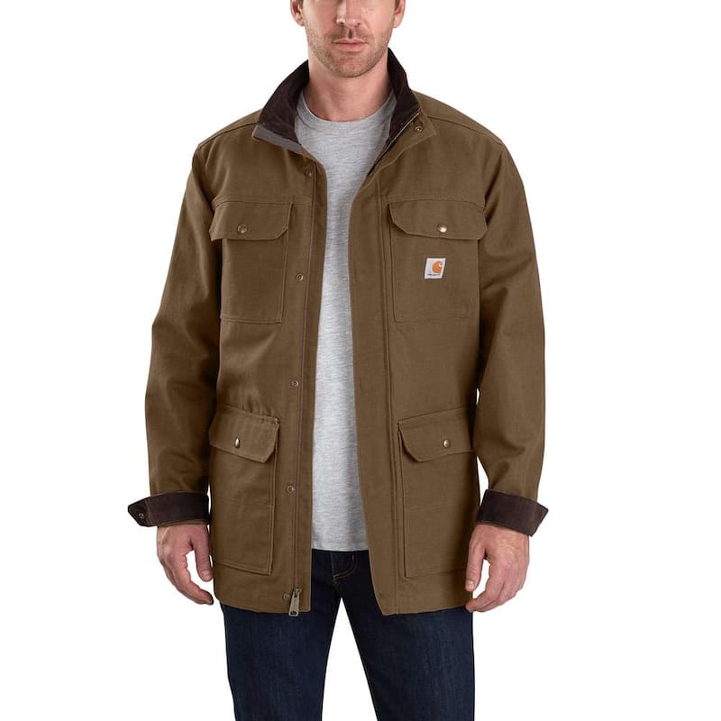 Men's Extra-Large Tall Coffee Cotton Field Coat