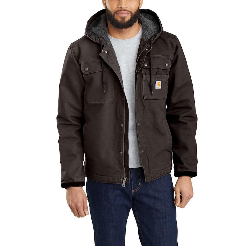 Men's Medium Dark Brown Cotton Washed Duck Bartlett Jacket