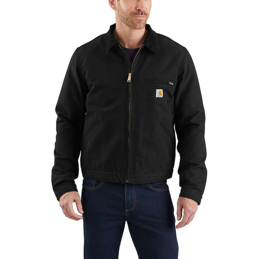 Men's Medium Black Cotton Washed Duck Detroit Jacket