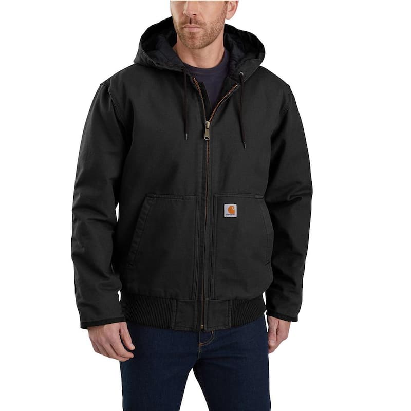 Men's Medium Black Cotton Duck Active Jacket