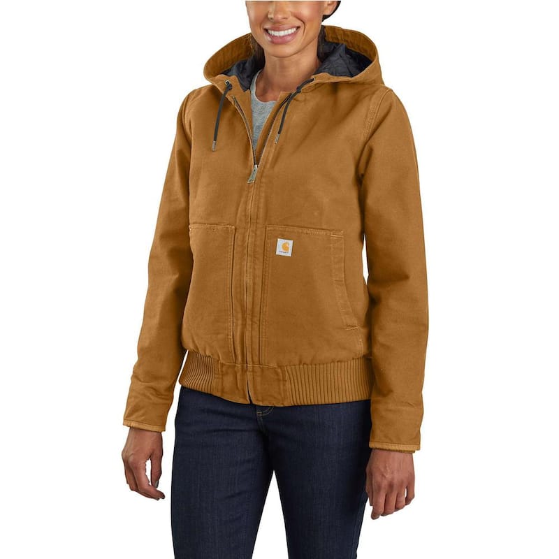 Woman's X-Small Brown Cotton Washed Duck Active Jacket