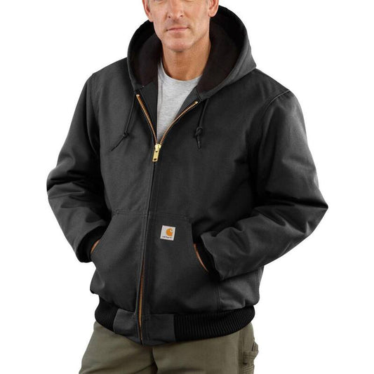 Men'S 4 XLT Black Cotton Quilted Flannel Lined Duck Active Jacket