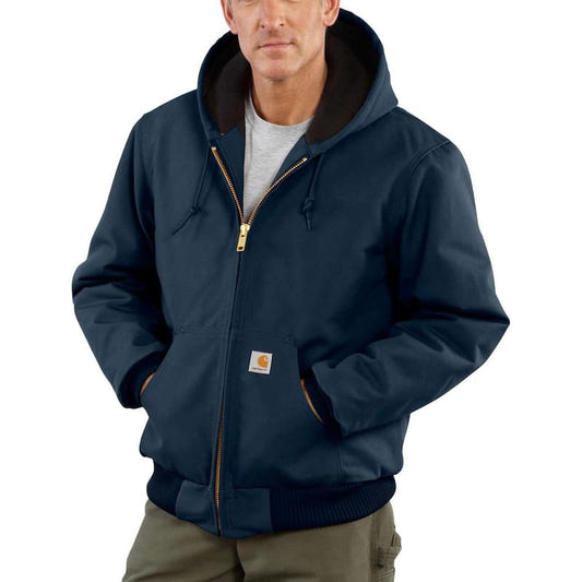 Men'S 3 XLT Dark Navy Cotton Quilted Flannel Lined Duck Active Jacket