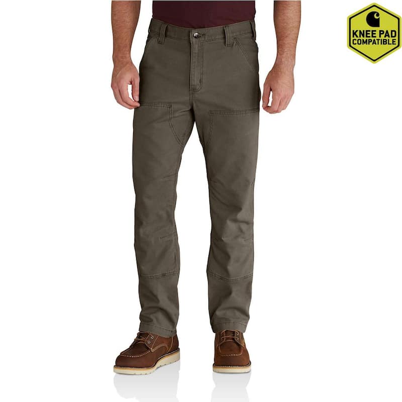 Men's 32 in. x 36 in. Tarmac Cotton/Spandex Rugged Flex Rigby Double Front Pant