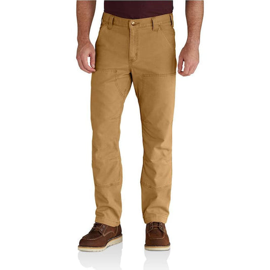 Men's 36 in. x 34 in. Hickory Cotton/Spandex Rugged Flex Rigby Double Front Pant