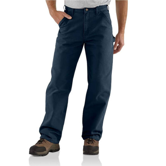 Men's 42 in. x 30 in. Midnight Cotton Washed Duck Work Dungaree Utility Pant