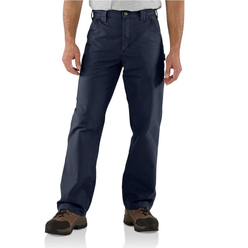 Men's 44 in. x 30 in. Navy Cotton Canvas Work Dungaree Pant