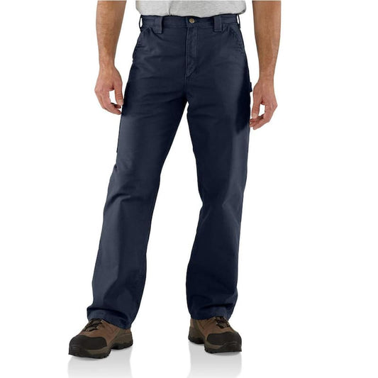 Men's 33 in. x 36 in. Navy Cotton Canvas Work Dungaree Pant