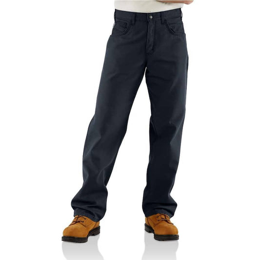 Men's 36 in. x 36 in. Dark Navy FR Canvas Pant