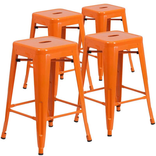 Metal Outdoor Bar Stool (4-Pack)