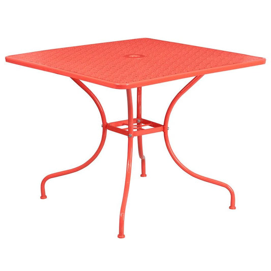 Coral Square Metal Outdoor Bistro Table