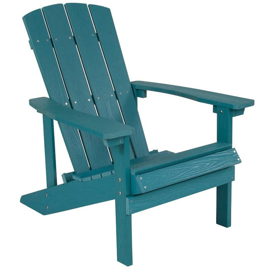 Wood Outdoor Dining Chair in Sea Foam