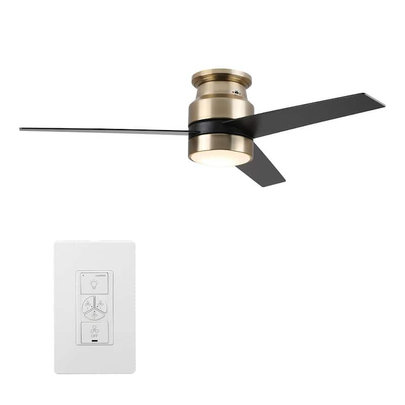 Ranger 52 in. Integrated LED Indoor Gold Smart Ceiling Fan with Light Kit and Wall Control, Works with Alexa/Google Home