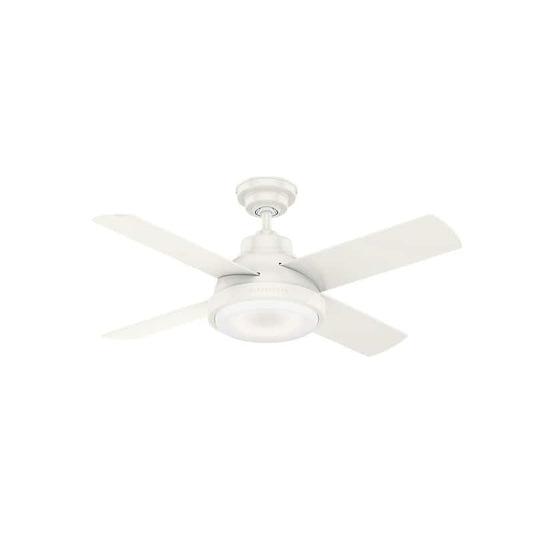 Levitt 44-in Fresh White Ceiling Fan with LED Lighting