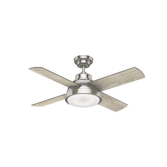 Levitt 44-in Brushed Nickel Ceiling Fan with LED Lighting