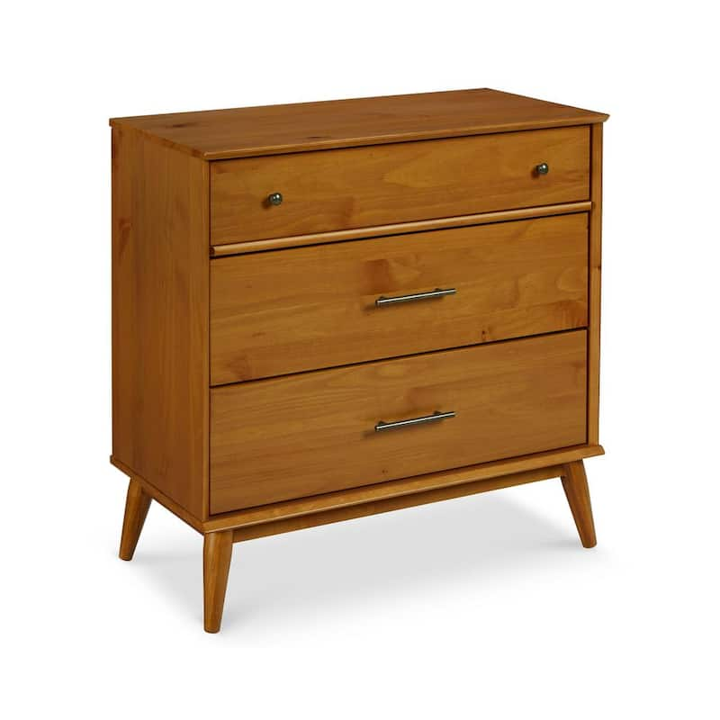 Mid-Century 3-Drawer Castanho Dresser 36 in. x 36 in. x 18 in.