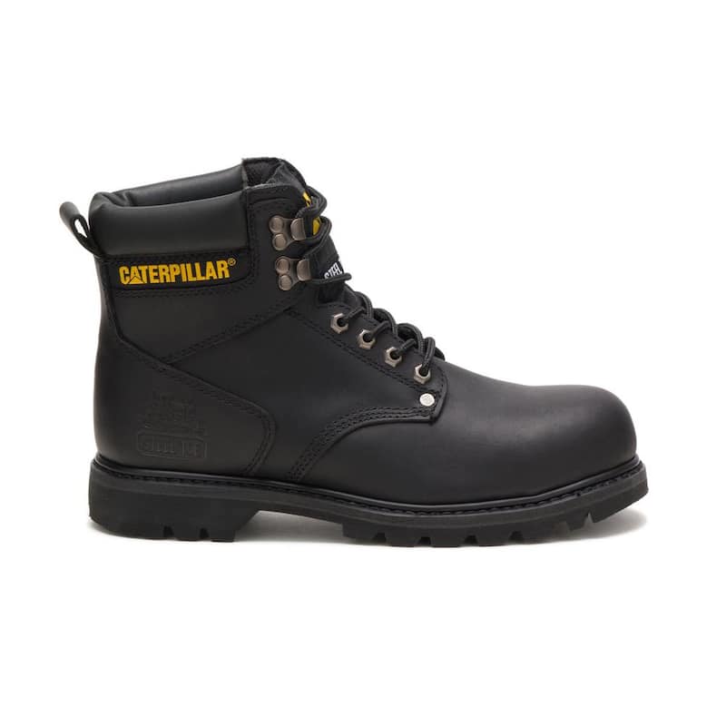 Men's Second Shift 6'' Work Boots - Steel Toe - Black Size 7(M)