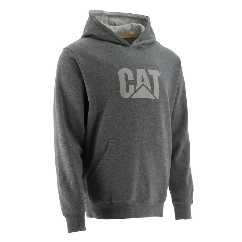 Trademark Contrast Men's 4X-Large Dark Heather Grey Cotton/Polyester Hooded Sweatshirt