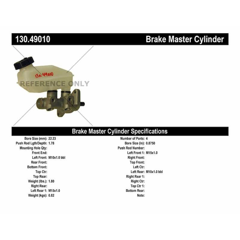 Brake Master Cylinder 2004-2006 Chevrolet Aveo 1.6L