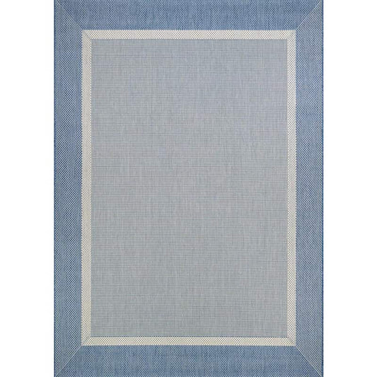 Recife Stria Texture Champagne-Blue 9 ft. x 13 ft. Indoor/Outdoor Area Rug