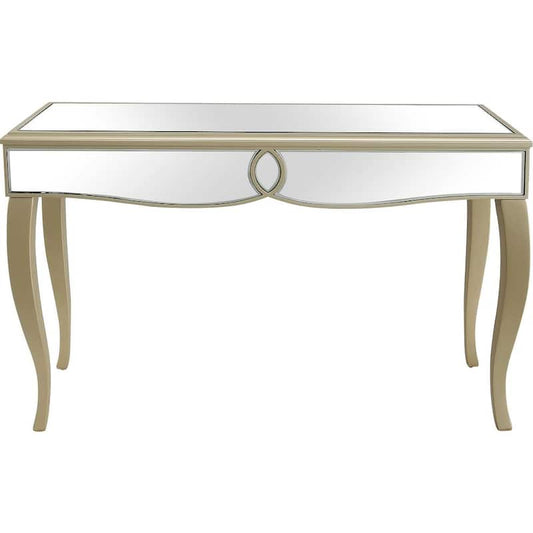 Eleanor 48 in. Rectangle Champagne Glass Console Table