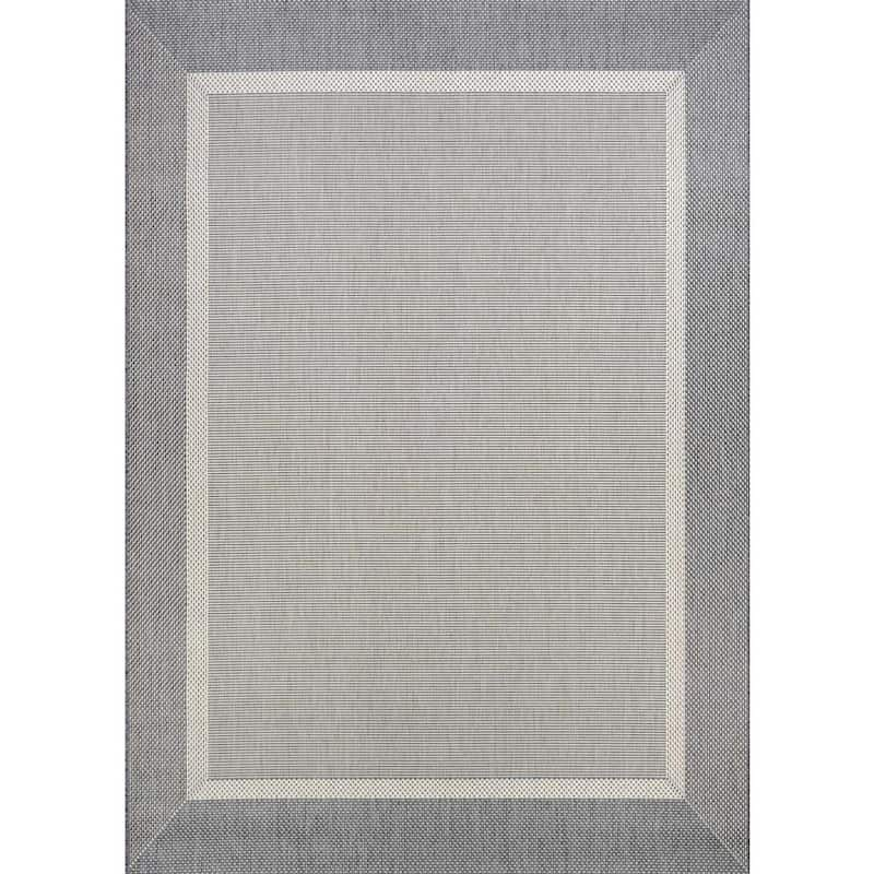 Recife Stria Texture Champagne-Grey 9 ft. x 13 ft. Indoor/Outdoor Area Rug