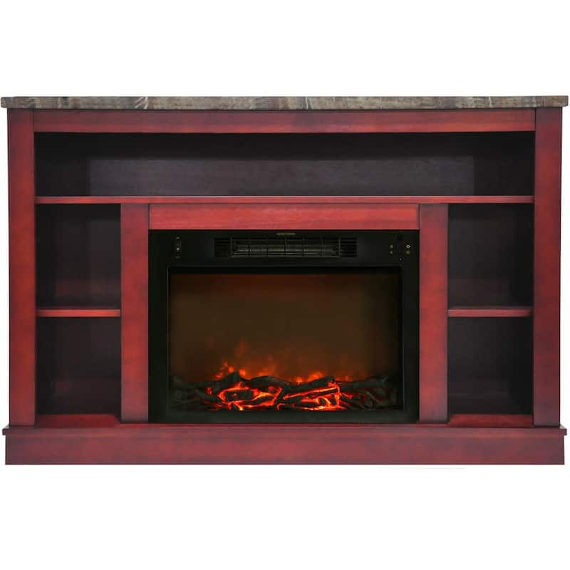 Seville 47 in. Fireplace Electronic Cherry Mantel with Insert