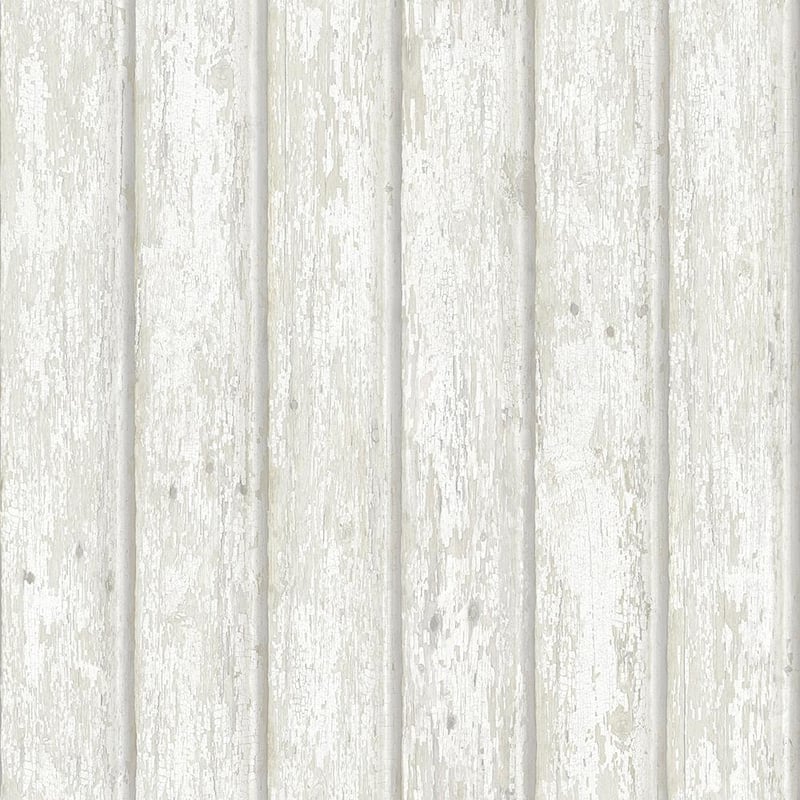 Jack White Weathered Clapboards White Paper Strippable Roll (Covers 56.4 sq. ft.)