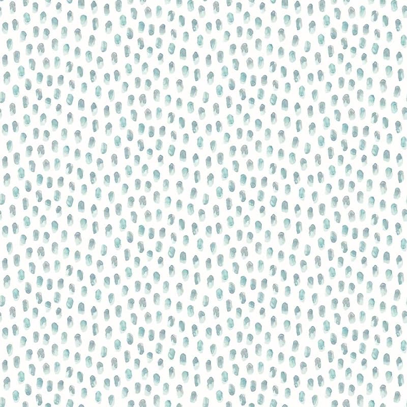 Sand Drips Aqua Painted Dots Paper Strippable Roll (Covers 56.4 sq. ft.)