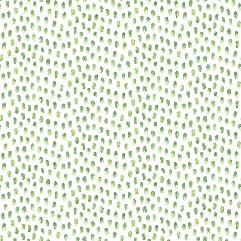 Sand Drips Green Painted Dots Paper Strippable Roll (Covers 56.4 sq. ft.)