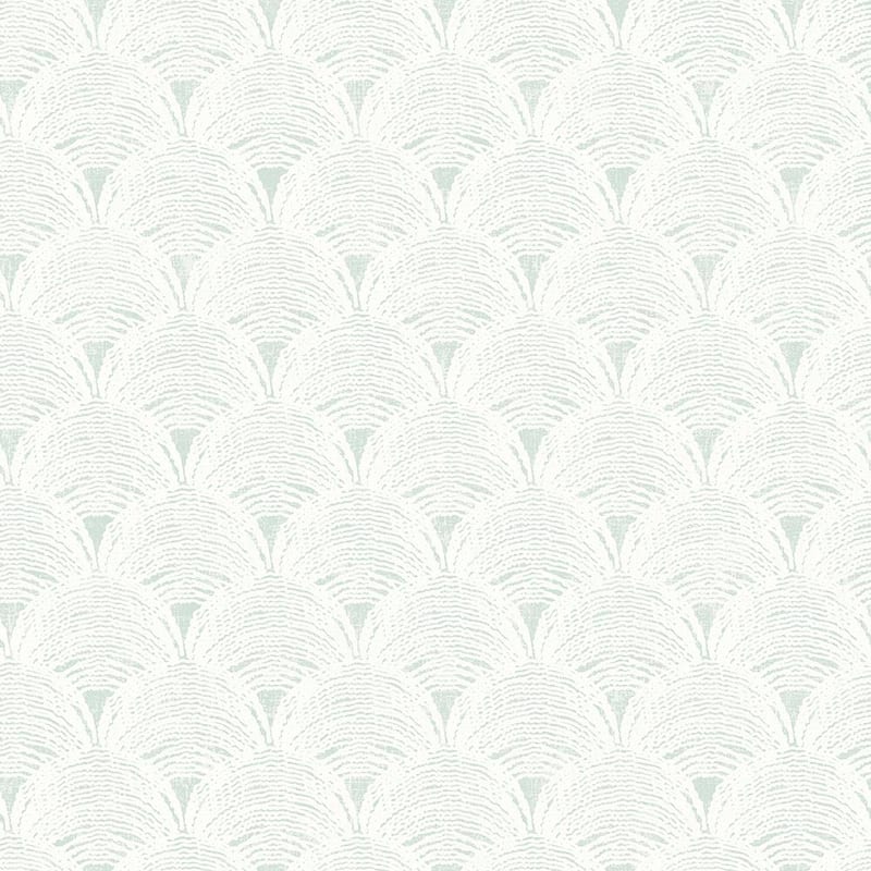 Santiago Teal Scalloped Paper Strippable Roll (Covers 56.4 sq. ft.)