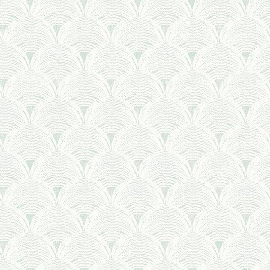 Santiago Teal Scalloped Paper Strippable Roll (Covers 56.4 sq. ft.)