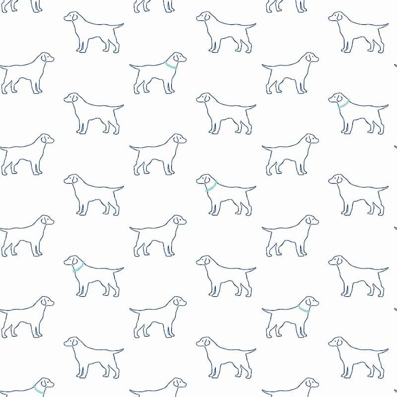 Yoop Off-White Dog Wallpaper