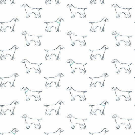 Yoop Off-White Dog Wallpaper