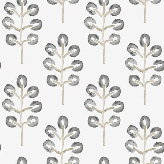 Plum Tree Black Botanical Matte Pre-Pasted Paper Strippable Wallpaper