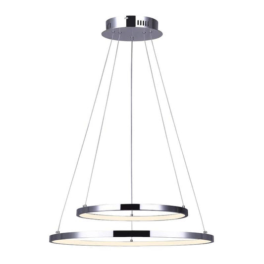 Lexi 42-Watt Integrated LED Chrome Chandelier with Acrylic Lens