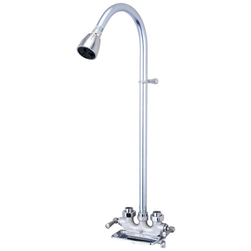 Double-Handle 1-Spray Shower Faucet in Chrome (Valve Included)