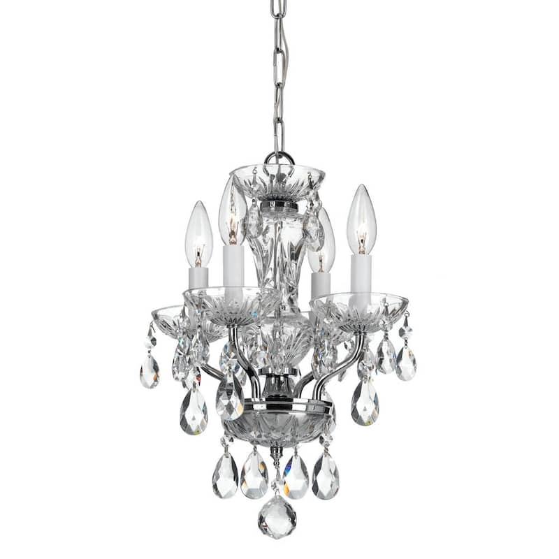 Traditional Crystal 4-Light Chrome Mini Chandelier