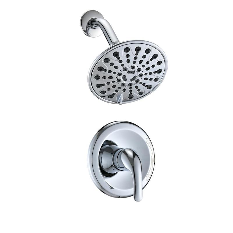 Single-Handle 3-Spray Patterns Shower Faucet Valve in Chrome(Valve Included)