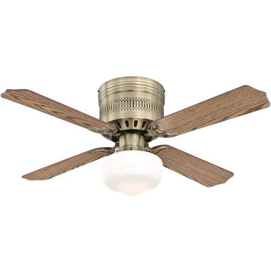 Casanova Supreme 42 in. Indoor Antique Brass Ceiling Fan with Reversible Oak/Walnut Blades