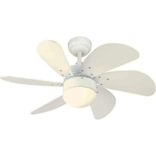 Turbo Swirl 30 in. White Indoor/Outdoor Ceiling Fan with White Blades