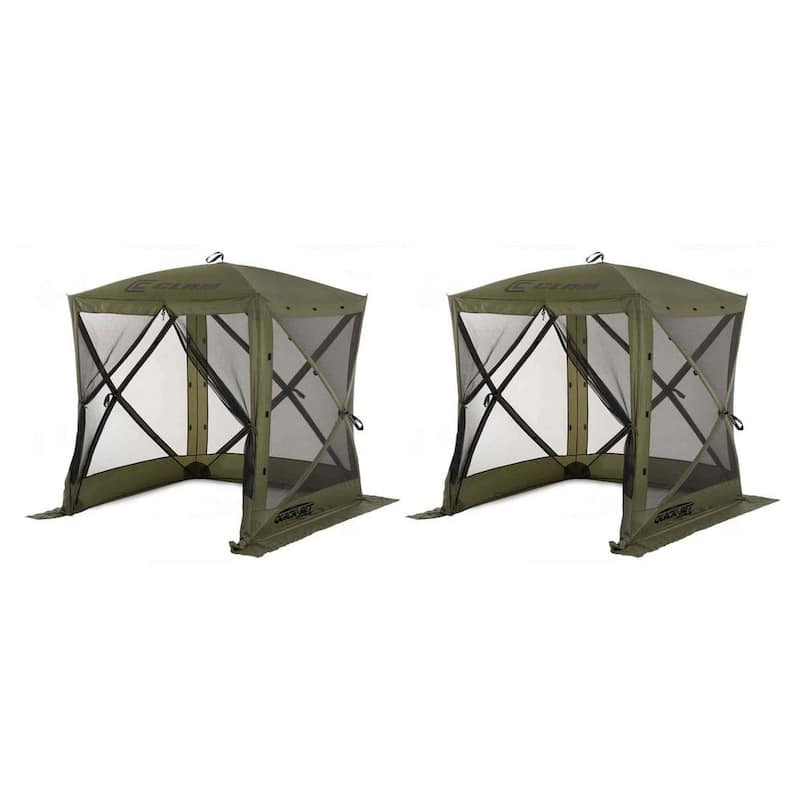 Quick Set Traveler Portable Camping Outdoor Gazebo Canopy Shelter Tent (2-Pack)