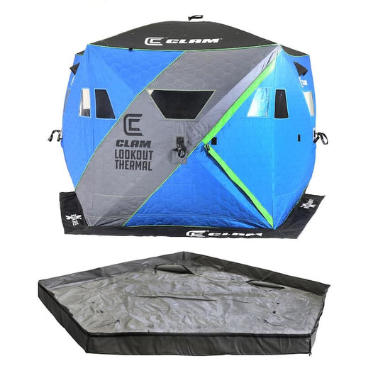 X500 Insulated Thermal Tent Shelter & Removable Floor for Ice Fishing Tents