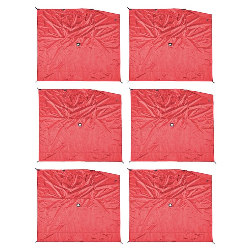 Quick-Set Screen Hub Red Fabric Wind and Sun Panels, Accessory Only (6-Pack)