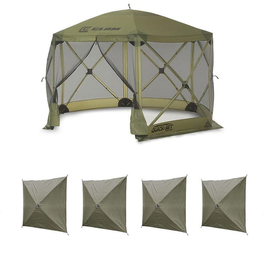 Quick Set Escape Portable Canopy Shelter Plus Wind and Sun Panels (4-Pack)