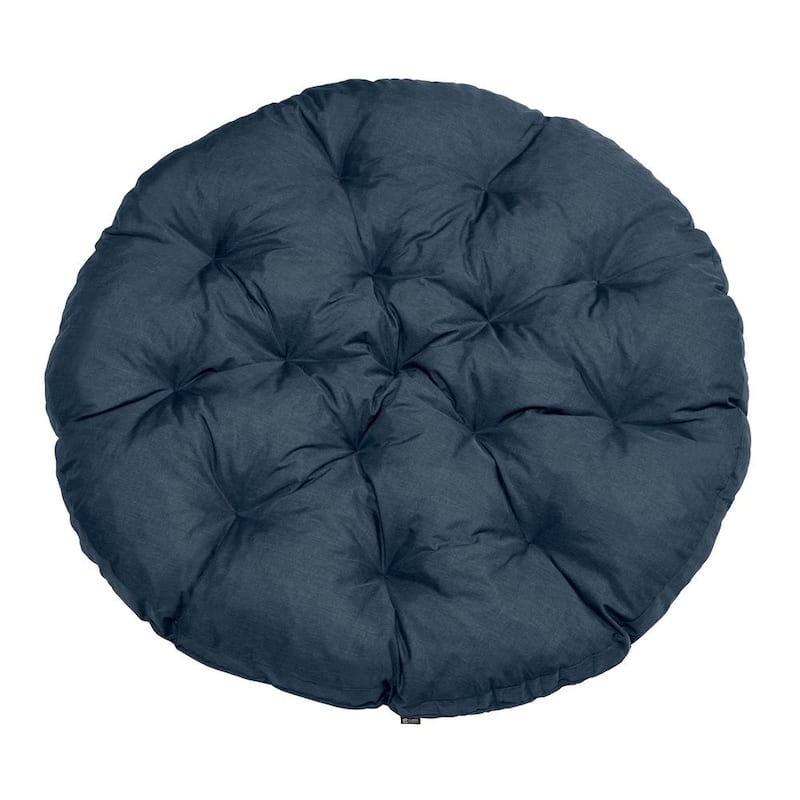 Montlake 52 in. Dia Heather Indigo Water-Resistant Outdoor Papasan Cushion