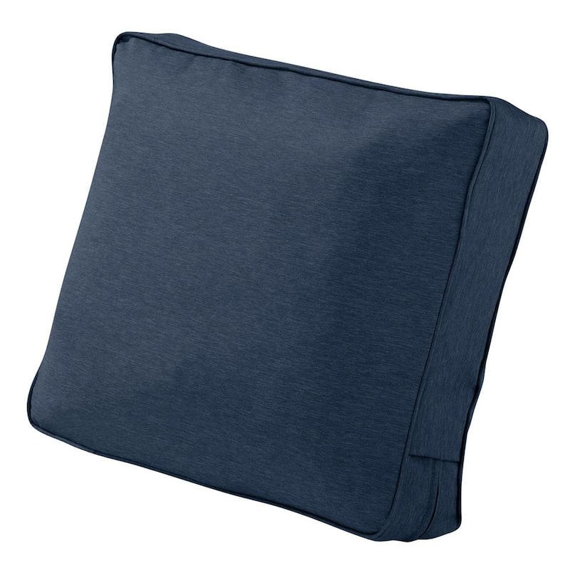 Montlake 21 in. W x 22 in. H x 4 in. T Outdoor Lounge Chair/Loveseat Back Cushion in Heather Indigo