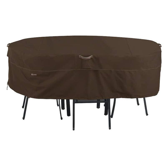 Madrona 88 in. W x 58 in. D x 23 in. H Waterproof Rectangular/Oval Patio Table and Chair Set Cover